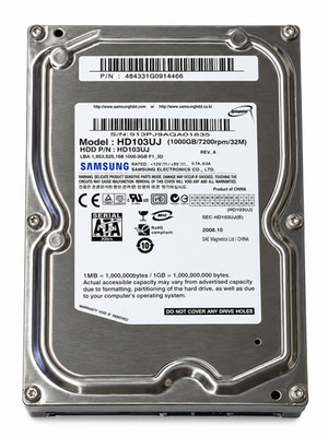 1TB Samsung SpinPoint F1 HD103UJ 7.2K 32MB SATA II 3.5'' Festplatte