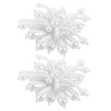 2 Pcs Pearl Shoe Buckle Decorative Clips for Shoes on Embellishments