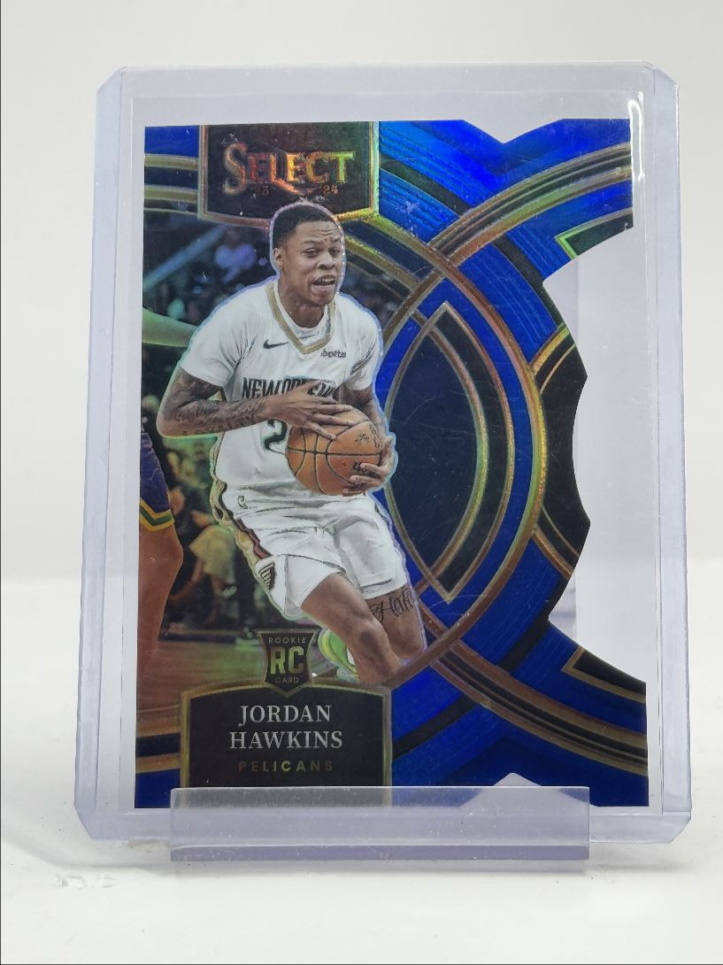 JORDAN HAWKINS 2023-24 SELECT PREMIER ROOKIE BLUE DIE CUT PRIZM RC /249 Q3861