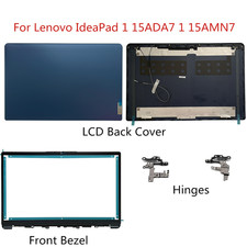 New For Lenovo IdeaPad 1 15ADA7 15AMN7 LCD Back Cover / Hinges / Bezel Blue US