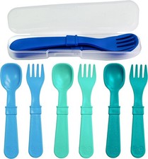 Toddler Forks and Spoons Set - Utensils Set for Kids - Dishwasher