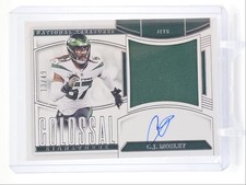 C.J. MOSLEY 2024 NATIONAL TREASURES COLOSSAL PATCH JETS AUTO /49 Q5300