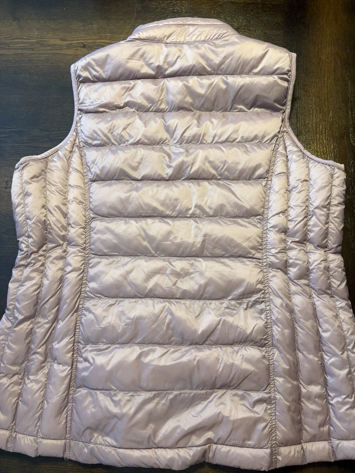 Colete acolchoado térmico feminino 32 graus grande roxo com zíper leve ao ar livre - Imagem 2 de 4