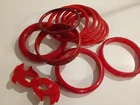 RARE 10+ Cherry BAKELITE Bright Red Bangle Bracelet Brooch VTG Jewelry Lot HOT🔥
