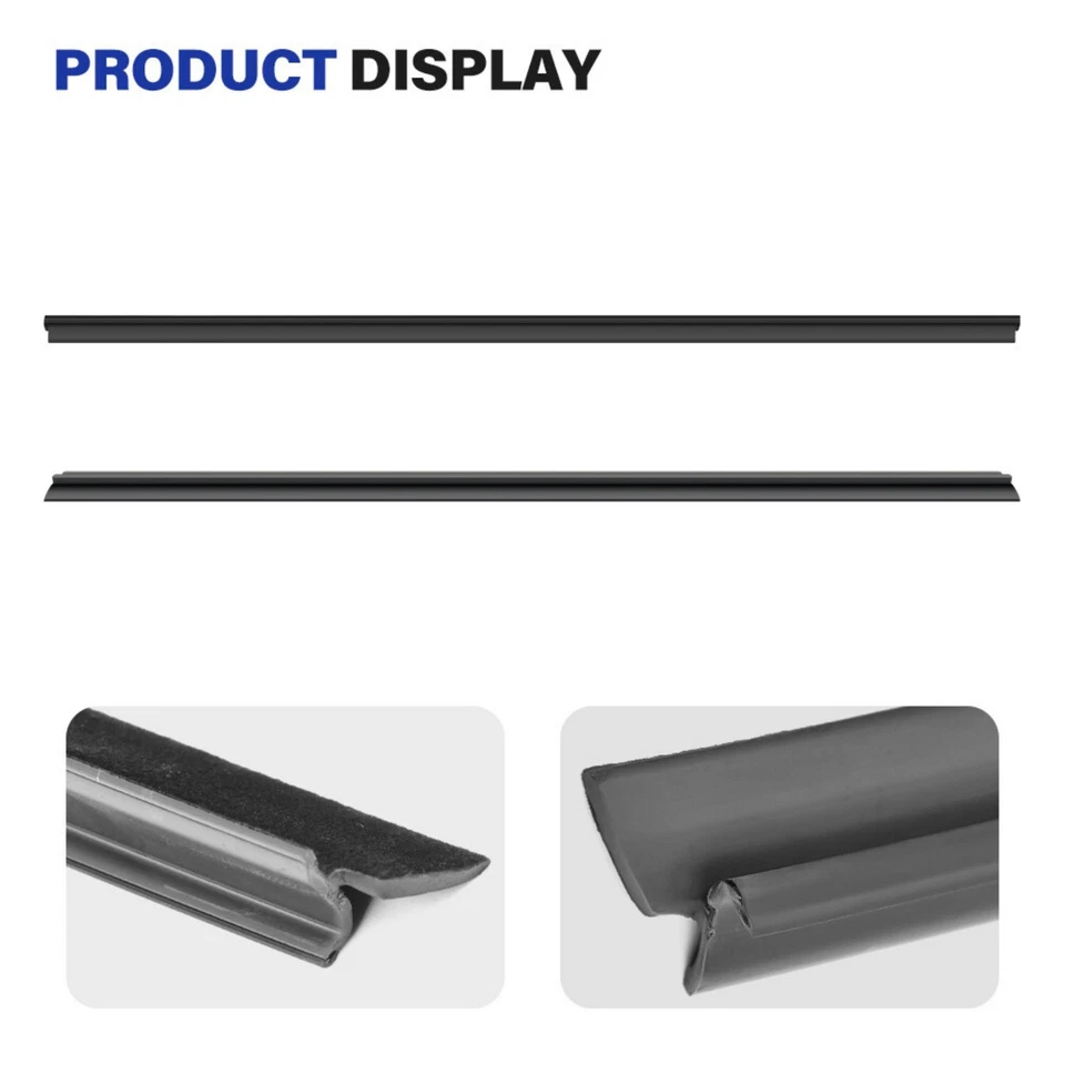 4PCS Fit Chevy Truck Inner & Outer Window Sweep Felt Trim Seal Weatherstrip - Image 2 of 4