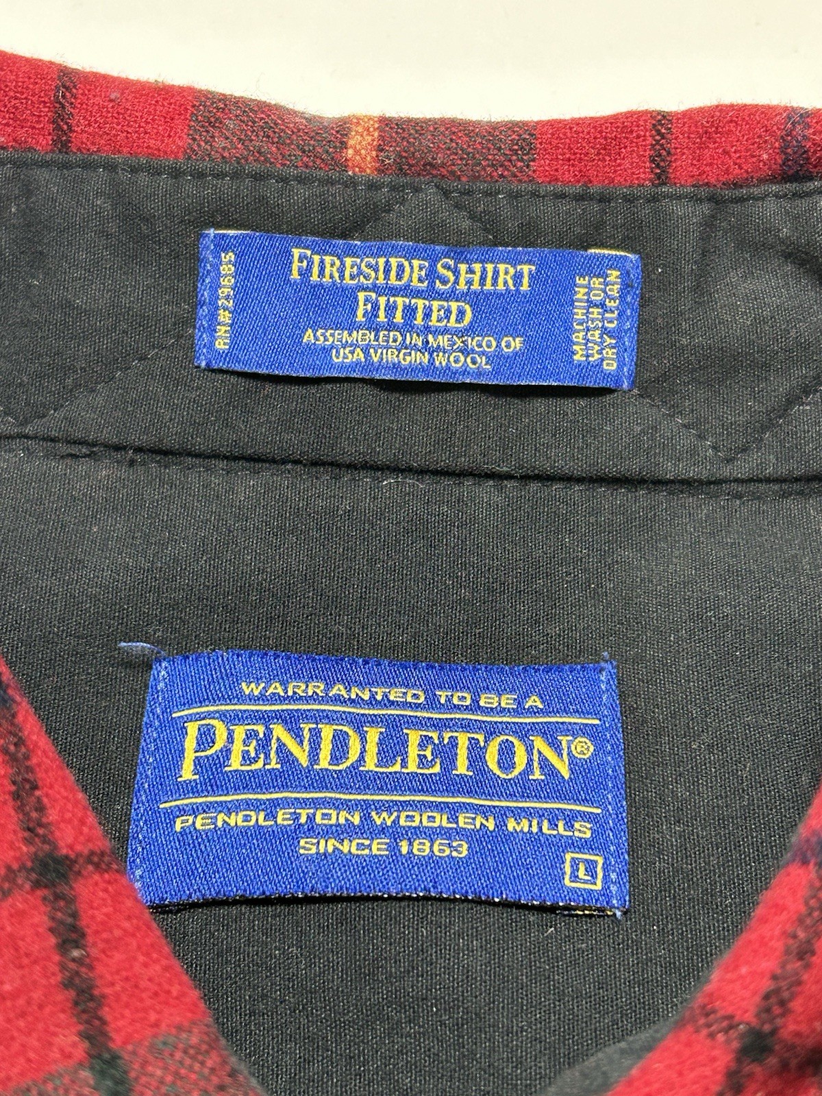 Pendleton Plaid Fireside 100% Wool Button Down Fl… - image 14