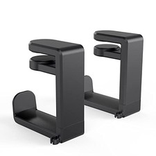 Rotating Headphone Stand - EURPMASK PC Gaming Headset Stand, Black 2 Pack