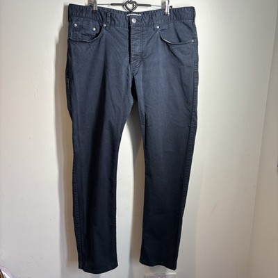 Spoke Fives Herren Navy Blau Chino Hose Build B W36 L30 Smart Freizeit