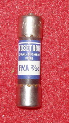 Applied Materials AMAT FUSETRON Time Delay Fuse, FNA 2/10, 0910-00171