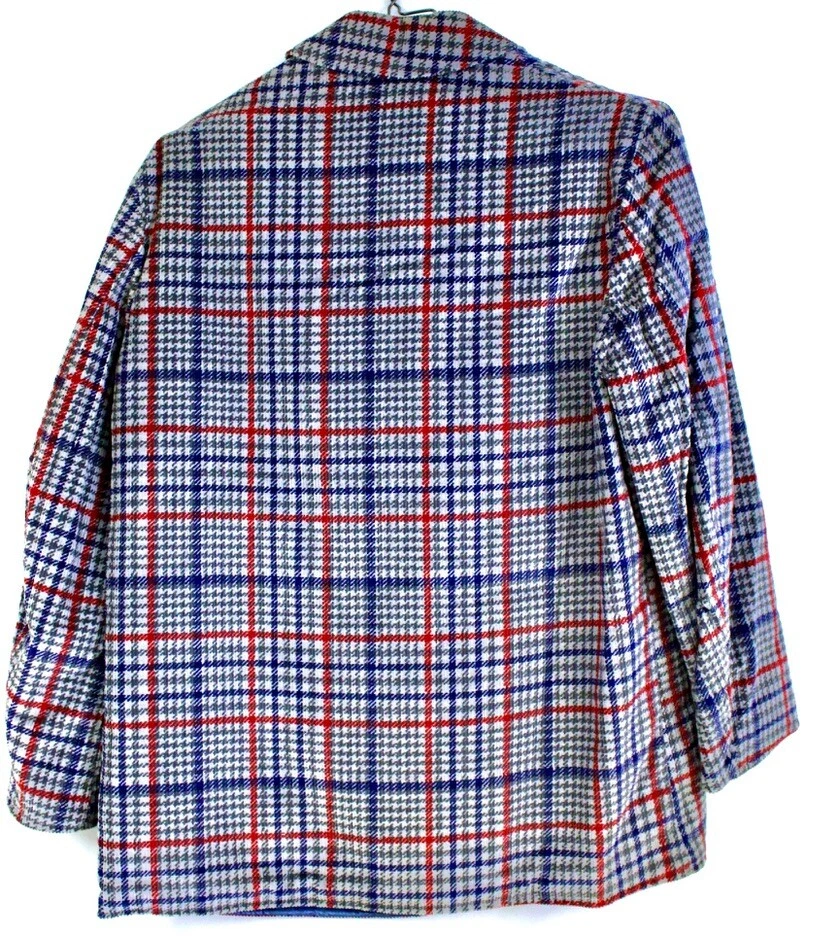 Abrigo reversible Van Heusen de colección años 70 pana a cuadros y nailon cortavientos talla 44 nuevo con etiquetas Foto 3 de 4