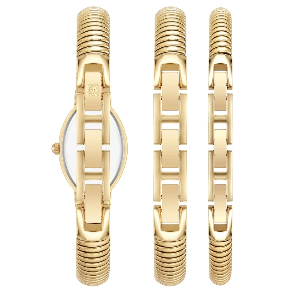 Juego de pulsera y reloj de malaquita verde Anne Klein New York para dama / 12/7752MAST Foto 2 de 4