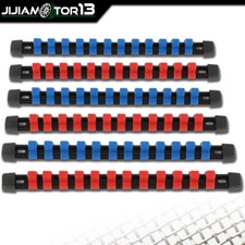 MOUNTABLE SOCKET RAIL RACK HOLDER ORGANIZER 1/4 3/8 1/2 ABS 6 GOLIATH INDUSTRIAL