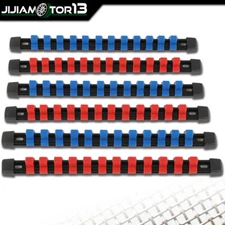 6 GOLIATH INDUSTRIAL MOUNTABLE SOCKET RAIL RACK HOLDER ORGANIZER 1/4 3/8 1/2 ABS