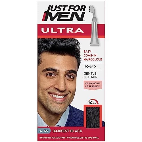 Just For Men Ultra Darkest Black Hair Colour Dye No Mix Comb-In Applicator to... - Picture 1 of 7
