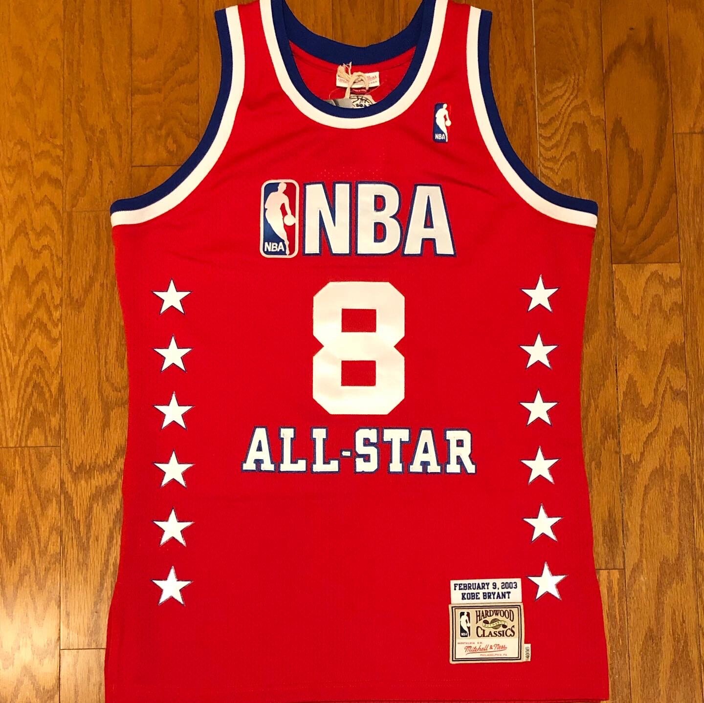 Men's Western Conference Kobe Bryant Mitchell & Ness Red 2003 All-Star  Hardwood Classics Authentic Jersey