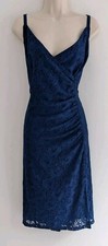 💜 JOANNA HOPE SIZE 26 Beautiful Ladies Blue Lace Overlay Dress Ref D