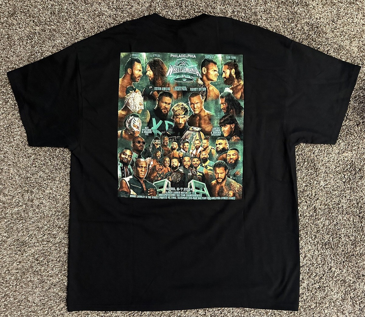 WWE WrestleMania 40 XL Cody Rhodes Roman Reigns The Rock Rhea