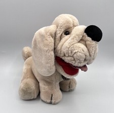 Vintage GANZBROS WRINKLES Shar Pei Sitting Dog Plush 1984 Stuffed Animal 10