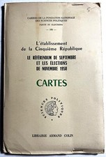 FRENCH POLITICAL PARTIES ~ 1956 & 1958 Maps Package