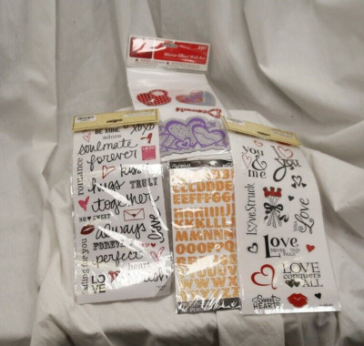 Sticker collections,  letters, love themed, various brands and deigns READ!