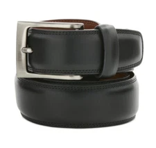 Perry Ellis Portfolio Men's Leather Dress Belt - Black, Medium (34-36)  $49.50