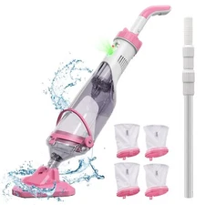 Upgraded Pool Vacuum with Telescopic Pole Powerful Suction for Above Ground Pool