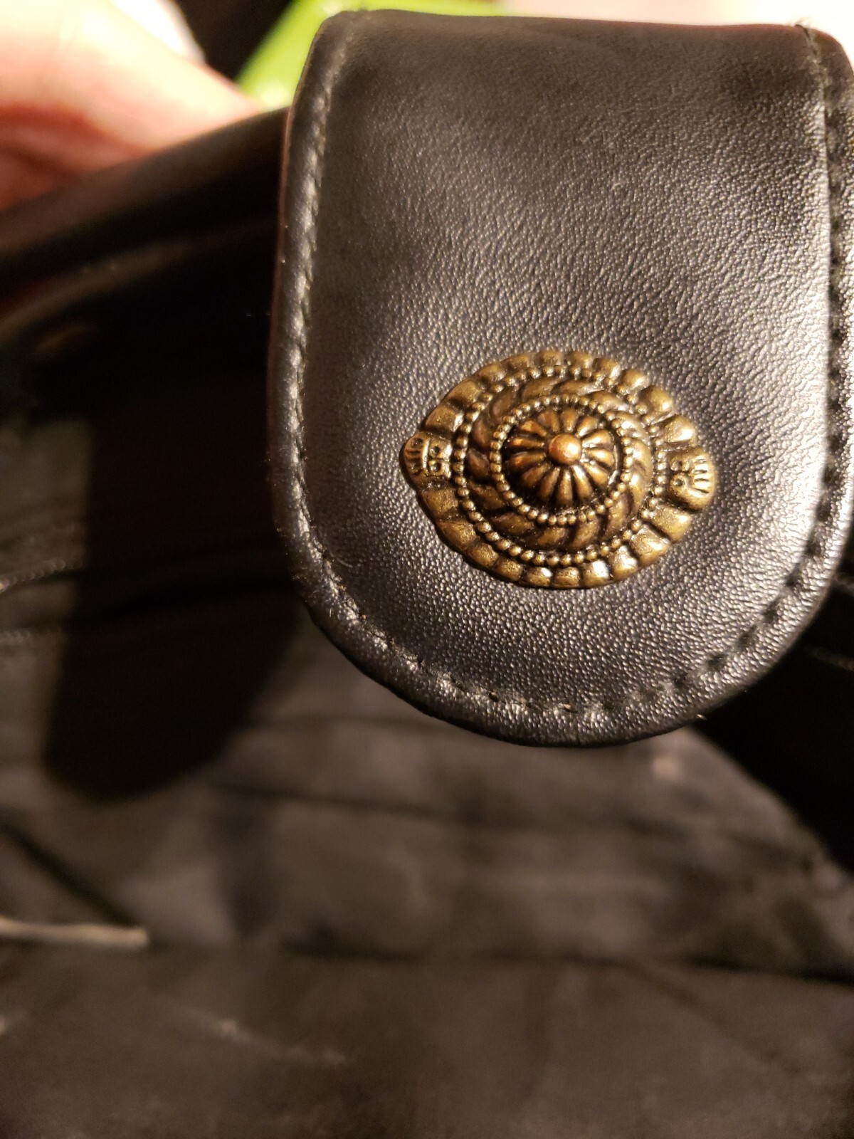 Vintage Rare Unique Patchwork Leather Clutch Cros… - image 10