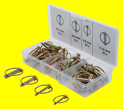 BGS 8087 Satz Klappsplinte Klappstecker Ø4,5 - 6 - 8 - 11mm Sortiment 50 teilig