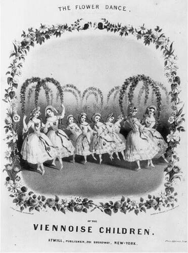 PHOTO ONLY of Sheet Music Cover,The Flower Dance,Viennoise Children,c1870 - Picture 1 of 1
