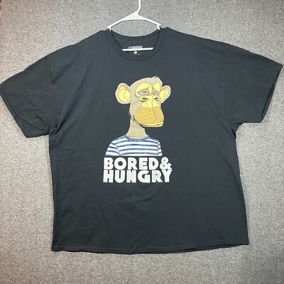 BORED & HUNGRY Shirt 3XL Black OG Mugshot Short Sleeve Pullover Crew-neck Mens.