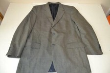 JOS A BANKS GRAY BLUE PLAID 2 BUTTON BLAZER JACKET MENS SIZE 43L