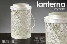 LANTERNA PORTA CANDELA IN METALLO LAMPADA TONDA DECO MODERNO 48 CM I