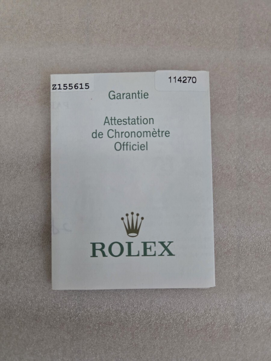 Rolex Explorer 114270 with Warranty Certificate Z Number o1184564421HA Pre-Owned