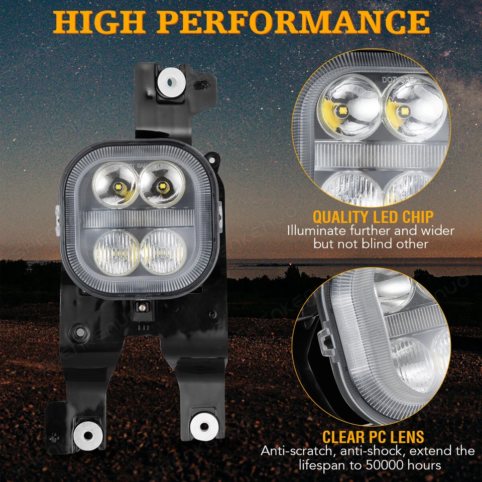 Par de luces antiniebla LED izquierda derecha DRL Super Duty para Ford F-250 F-350 F-450 2008-10 Foto 4 de 4