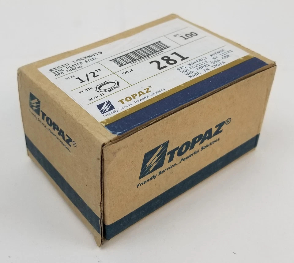 1000 Topázio 281 1/2" Fechaduras Rígidas Aço Zincado 10 caixas de 100 cada NOVO - Imagem 4 de 4