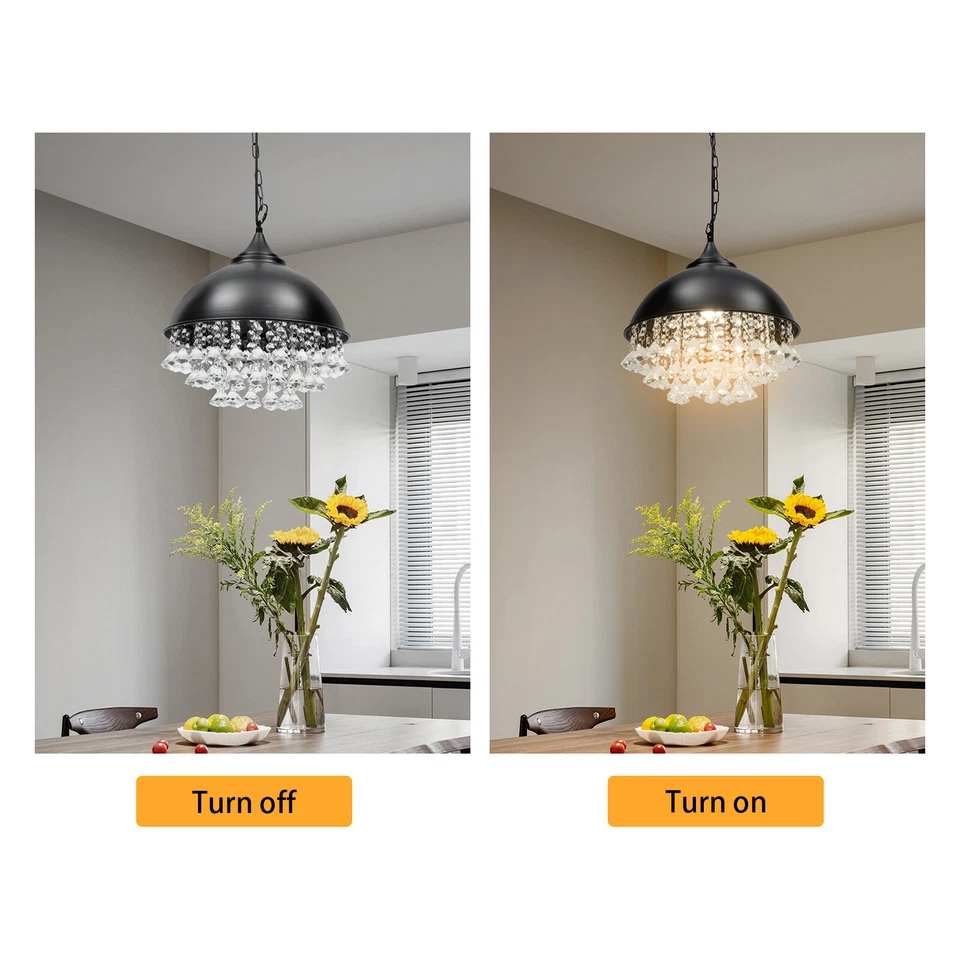 Хрустальный подвесной светильник потолочный светильник для столовой хрустальная люстра черный - Изображение 4 из 4