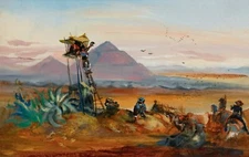 Johann Moritz Rugendas Poster or Rolled Canvas Print "TEOTIHUACÁN"