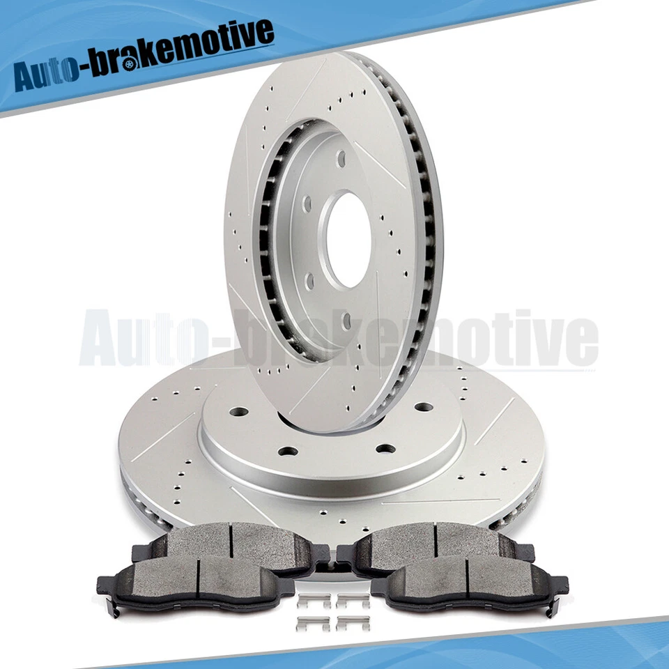 PARA INFINITI QX56 NISSAN PATHFINDER ARMADA ROTORES DE FREIO DIANTEIRO E PASTILHAS DE CERÂMICA - Imagem 2 de 4