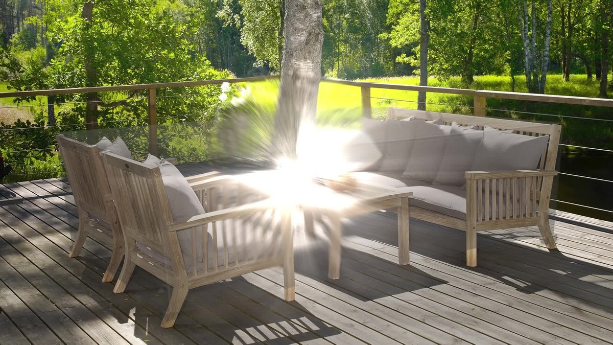 NEVERLAND Gartenmöbel-Abdeckplane – Wasserdicht, Windfest & Mit Aufbewahrungstasche – 150x150x75 Cm
