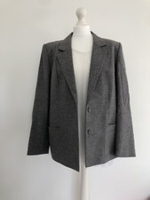 Edinburgh Woollen Mill Grey Wool Blazer Size 16