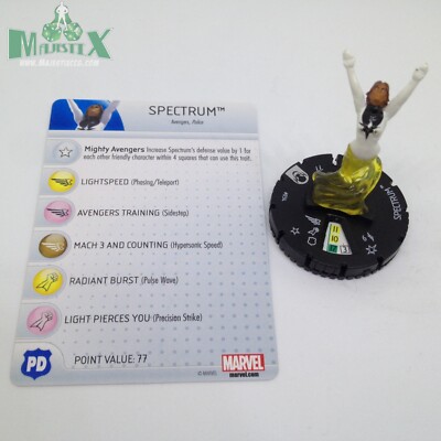 Heroclix Age of Ultron OP set Spectrum #034 Rare figure w/card!