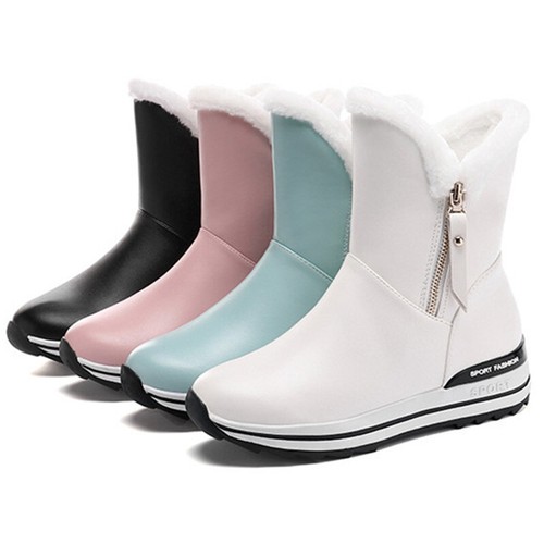 Kids Fashion Plush Lined Winter Warm Shoes School Casual High Top Snow Boot - Picture 2 of 16