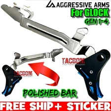 AGGRESSIVE ARMS USA BLACK BLUE ALUMINUM Trigger Gen 3 4 GL0CK 17 19 22 23 26 34