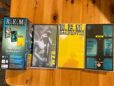 R.E.M. COLLECTION 3 VHS VIDEO BOX SET  PARALLEL   RVHS VIDEO  TOURFILM  