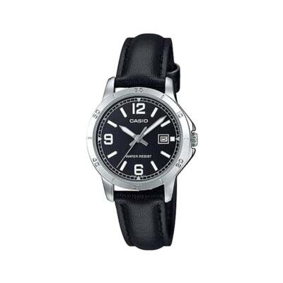 Damenuhr CASIO LTP-V004L-1BUDF Leder Schwarz Klassiker Vintage