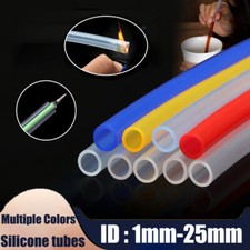 Silicone Tube 1mm-25mm ID Multiple Colors Food Safe Vacuum Hose Pipe Soft Tube