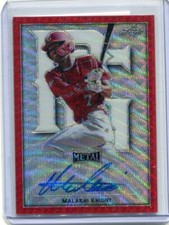 2020 Leaf Perfect Game All-American Metal Red Wave Proof Malakhi Knight Auto 1/1