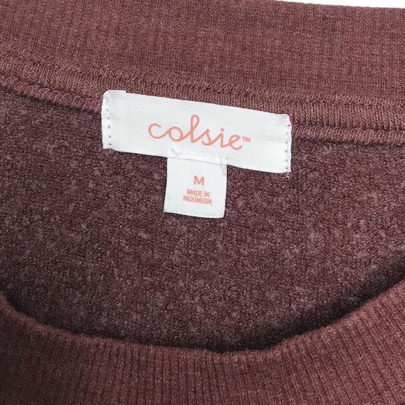 Colsie Reddish Brown Sweater Medium - image 4
