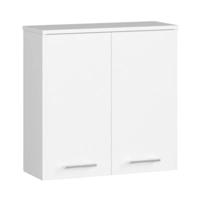 LBSIGN Mobile Pensile Da Bagno 2 Ante Armadietto 60x23x60 Serena Bianco