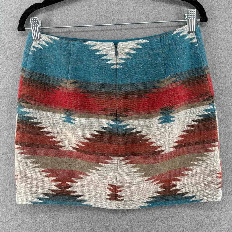 Minifalda de lana con estampado azteca American Eagle Outfitters 6 forradas Southwest Boho Foto 2 de 4